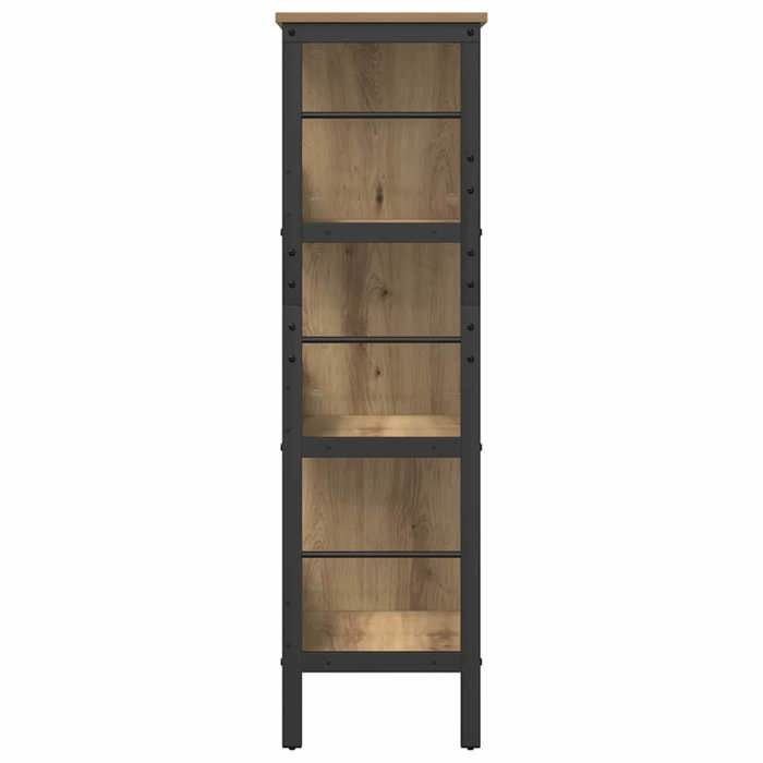 Bibliothèque SOLOMOON CHIC Étagère à livres - Pour salon - Chêne artisanal 82x32x112 cm Bois dingénierie BB617