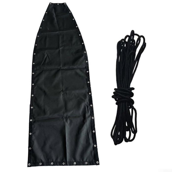 Coussin de rechange pour fauteuil suspendu en textilène avec fixation par corde 64 x 197 x 23 cm Noir (1 pièce sans poche Aucuneary