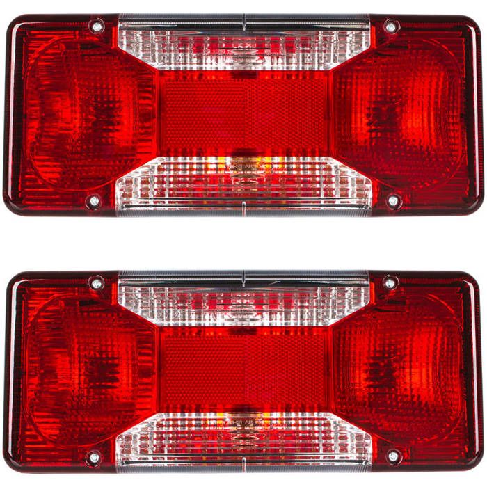 Lampes arrière Iveco Daily - MODECAR - 2006- - Conteneur - Gauche + Droite - 2 pcs - Ampoules incluses - Homologation