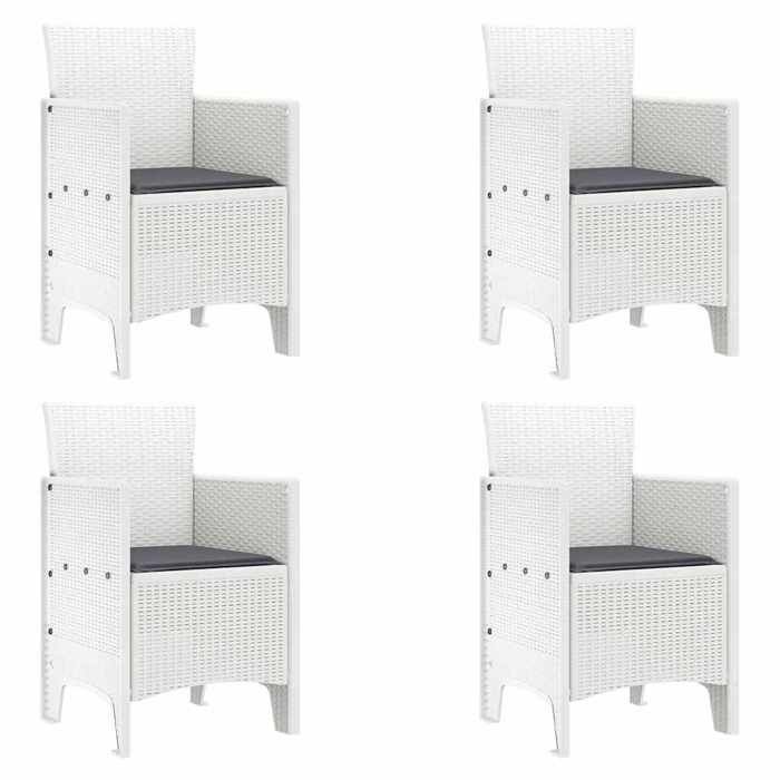 STAR SALE® Chaise de jardin (4 pcs) - ANTI-UV - Blanc 53x49x85 cm Polypropylène T376