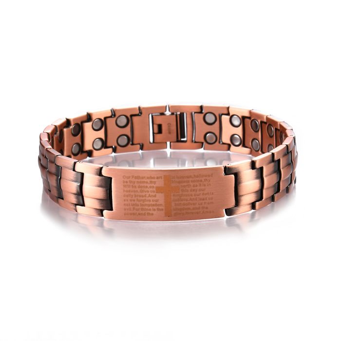 XJYDNCG Bracelet Homme en Cuivre Antique Magnétique - Style Tortue - Couleur cuivre
