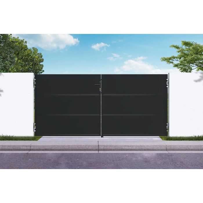 Casanoov portail acier noir mat 3m nali h.140cm