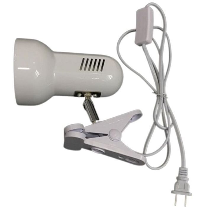 Lampe chauffante pour animaux avec pince et variateur – douille E27 céramique câble 18m sans ampoule support blanc