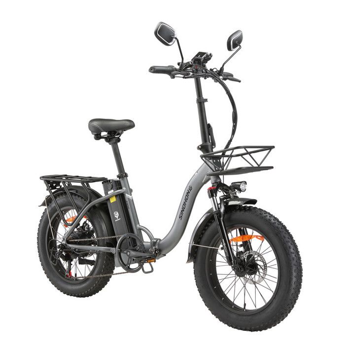Vélo Électrique Pliable SINOHON B20 Cadre Aluminium Pliable Charge Maximale 150KG Suspension Verrouillable Pneu Large 20×4.0