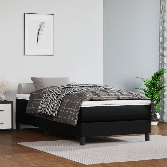 Matelas à ressorts ensachés - vidaXL - noir - résistant aux taches - 90 x 190 x 20 cm 627190