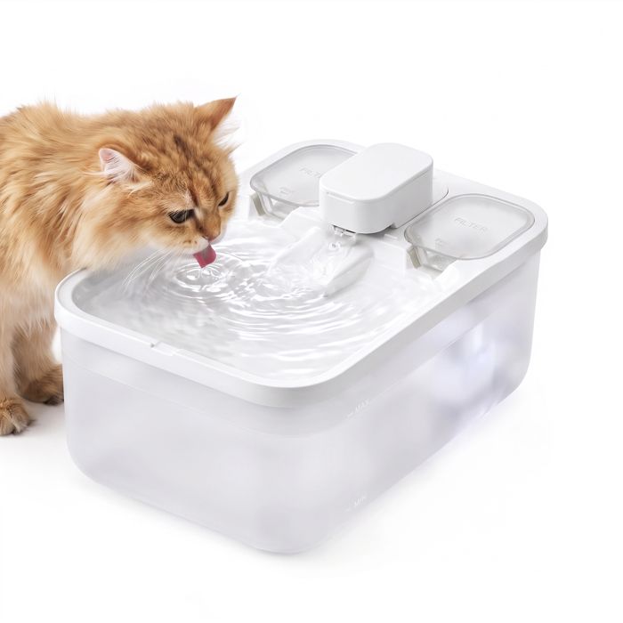 Fontaine à eau pour Chat 4 5 L et 8 x Filtres Fontaine Silencieuse pour Plusieurs Animaux 28 7 x 19 3 x 17 3 cm Blanc Fontaine à eau pour Chat 4 5 L et 8 x Filtres Fontaine Silencieuse pour Plusieurs Animaux 28 7 x 19 3 x 17 3 cm Blanc