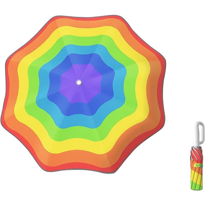 Parapluie Pour Enfant Réfléchissant Coupe-Vent Pliable Automatique Avec Poignée À Crochet Ouverture/Fermeture Automatique Parasol