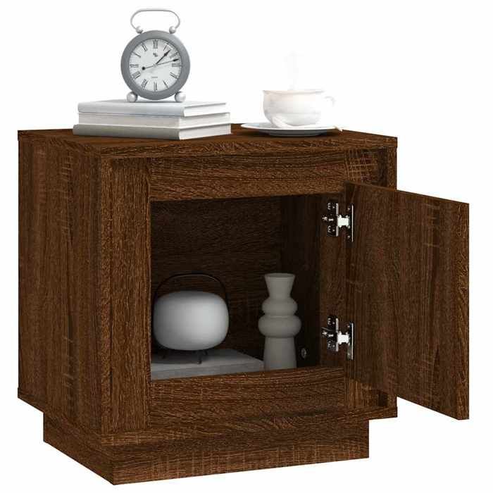 Tables de chevet 2pcs chêne marron 44x35x45cm bois dingénierie_2 ans garantie_20102 Tables de chevet 2pcs chêne marron 44x35x45cm bois dingénierie_2 ans garantie_20102