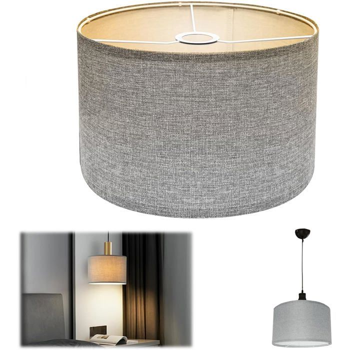 Abat Jour Lampe Tissé 30X30X20Cm Amovible Abat Jour Lampe Sur Pied Douille E27 Pour Lampe De Table Lampadaire Table De Cheve[IN121]