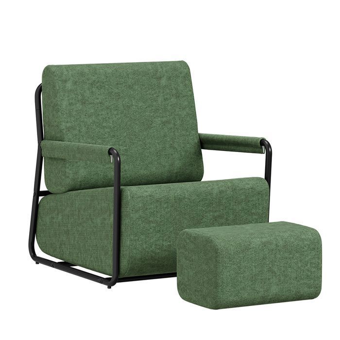Fauteuil relax pliable en velours côtelé - SoBuy - Vert foncé - 59×74×78 cm - Capacité de charge 143 kg - Repose-pieds Fauteuil relax pliable en velours côtelé - SoBuy - Vert foncé - 59×74×78 cm - Capacité de charge 143 kg - Repose-pieds