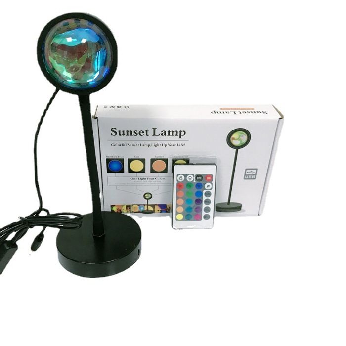 Lampe de coucher du soleil lumière de projecteur de décoration dintérieur avec 16 couleurs 4 modes cadeau de projection de