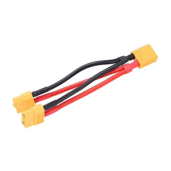 2 Câbles Parallèle XT60 1Mâle/2Femelles - Adaptateur Batterie RC Drone