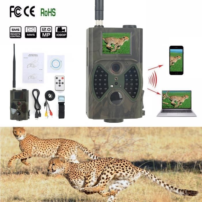 Caméra de chasse HC-300M GPRS 12MP - Marque wowsuper - Vidéo HD 1080p - Capteur de mouvement infrarouge
