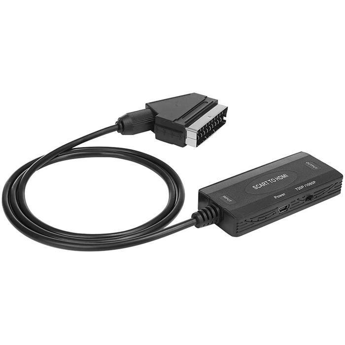 Mini Adaptateur vidéo convertisseur péritel vers HDMI, Prise en Charge PAL  NTSC, Sortie Audio 720P-1080P avec câble USB Aliment A298 - Cdiscount TV  Son Photo