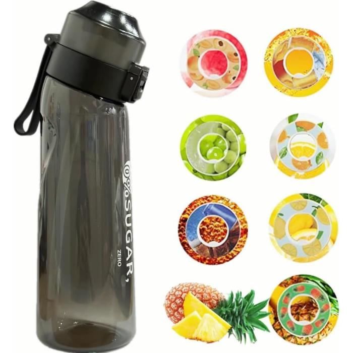 Gourde Air Up Bouteille d'eau parfumée fruits 7 Dosettes de saveur Pods  Saveur [sans BPA] avec Paille 650ML Gris - Cdiscount Sport