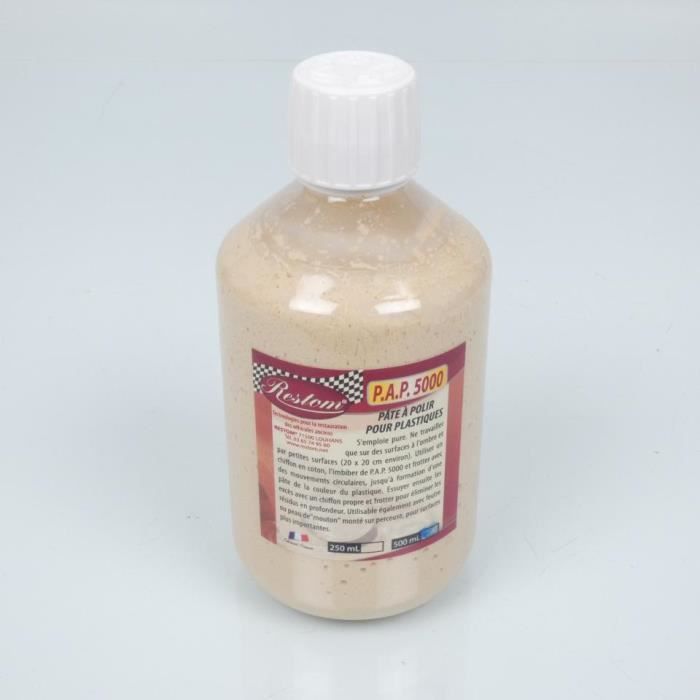 Crème à polir rénovateur plastique Restom PAP 5000 500mL pour moto auto — free download