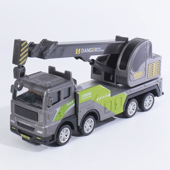 Camion Grue Jouet En Métal 1:50 - Modèle Détaillé, Jaune, Idéal Pour Les Enfants à Partir De 3 Ans