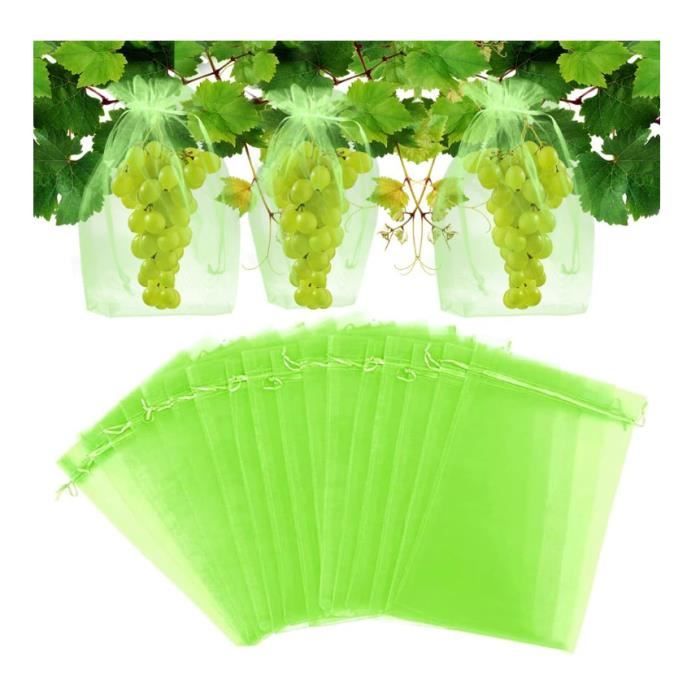 Darryy Sacs De Protection Pour Raisins - Lot De 60 Pièces Réutilisables Avec Cordon - Tailles 10x15, 15x25, 20x30 Cm - Anti-Insectes, Oiseaux Et Guêpes