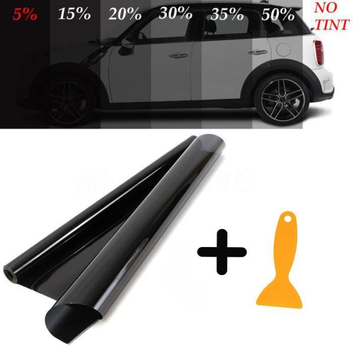 Noir Fenêtre Film Teinte Voiture Van Maison Clair Fumée 50% 76cm X