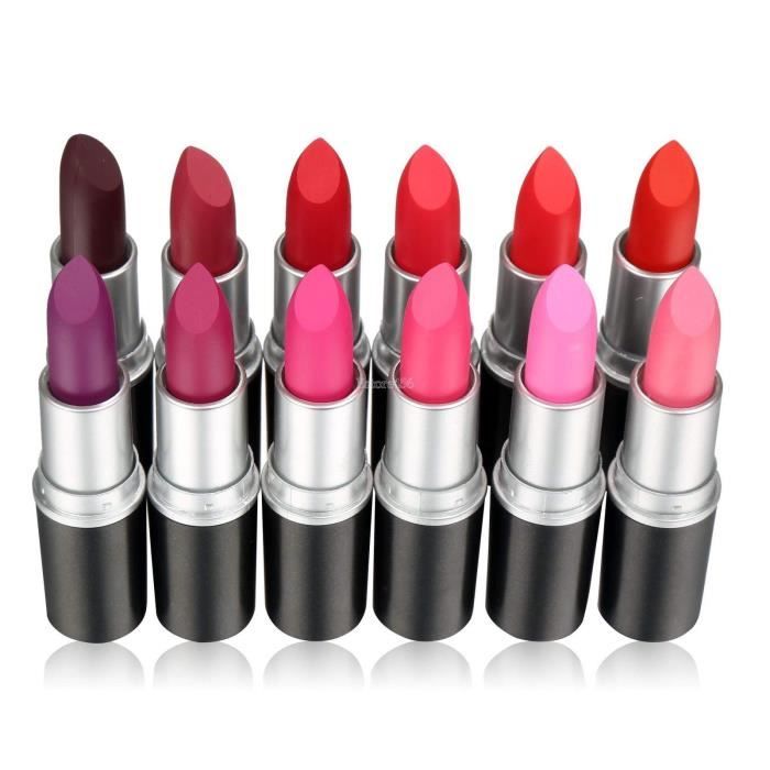 Make-up/Maquillage - Lot 12 rouge à levre Waterproof - Cdiscount Au quotidien maquillage mac rouge a levre