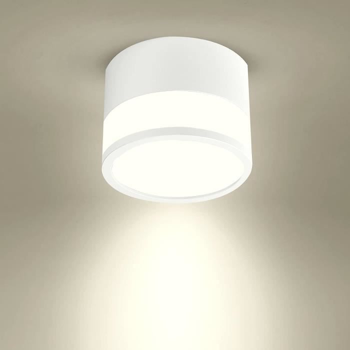 Spot Plafond En Saillie Blanc Rond LED Blanc Neutre Plafonnier spot-plafond-en-saillie-blanc-rond-led-blanc-neutre-plafonnier