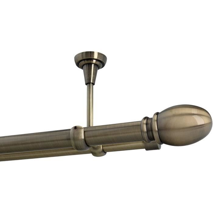 LIWI-HDTL 25mm Kit de tringle a rideau Metal Fixation murale Acier