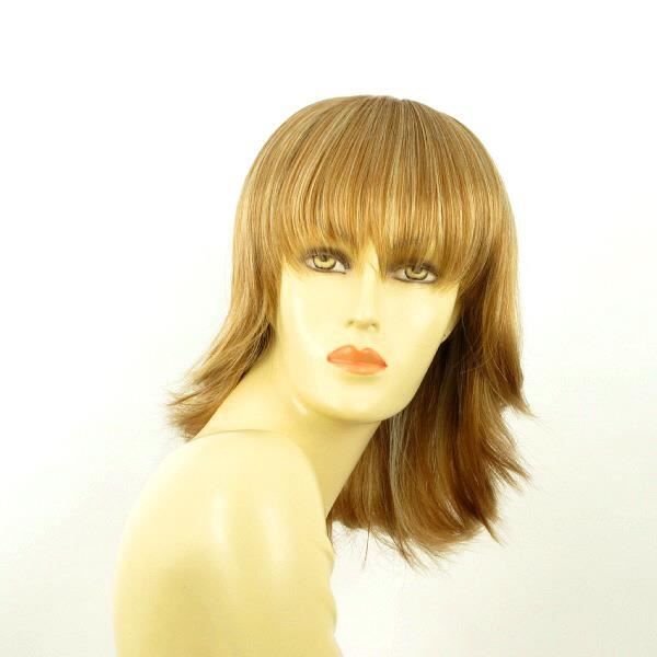 Perruque Femme Mi-longue TAMARA F27613 - Blond Foncé Mèches Claires - Synthétique - Taille M
