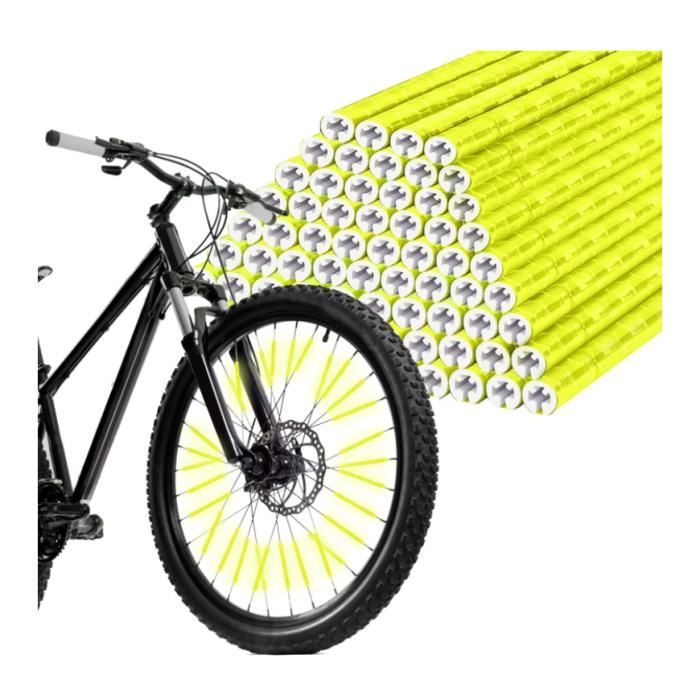 72pcs Réflecteur de Rayon de Vélo, de Bicyclette Rayons Tubes Réflecteurs  pour Rayons de Vélo Visibilité à 360°, Réflecteur de Roue - Cdiscount Auto