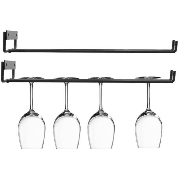 Porte Verres à Pied Suspendu Pour La Cuisine Le Bar Marron Support Verre Vin Suspendu Le Salon Facile à Installer Et à Augmenter l'Espace l'Armoire 2 Pièces Support Verre à Vin Métal Porte Verres à Pied Suspendu Pour La Cuisine Le Bar Marron Support Verre Vin Suspendu Le Salon Facile à Installer Et à Augmenter l'Espace l'Armoire 2 Pièces Support Verre à Vin Métal