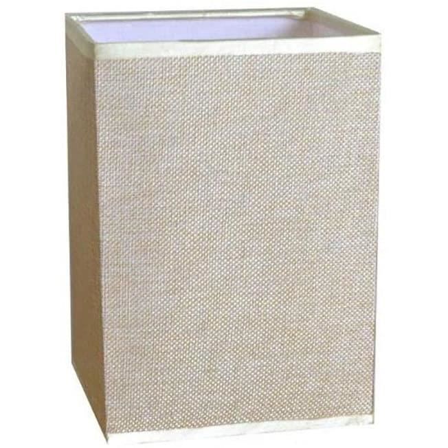 Abat-jour Carré Gris Clair Pour Suspension Ou Pied - Base 41 Cm, Culot E27 Avec Réducteur Inclus