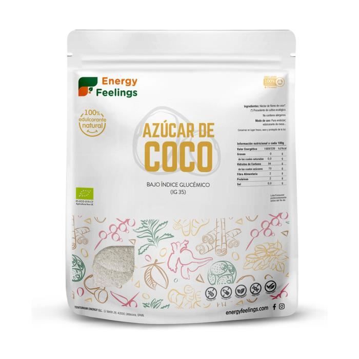 ENERGY FEELINGS Sucre de coco Eco XXL Pack 1 kg