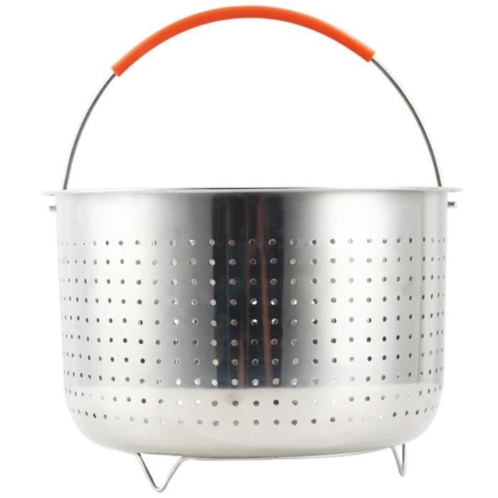 Cuisseur à Riz Intérieur Inox 304 - Remplaçable Avec Panier Vapeur - Capacités 2L à 5L - Compatible Divers Modèles - 10