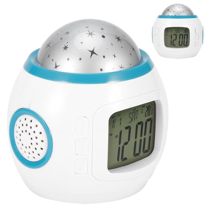 Réveil à Projection LED - Horloge Numérique Avec Miroir, Affichage Multifonction - Pour Bureau, Chambre, Sans Piles Incluses - 2