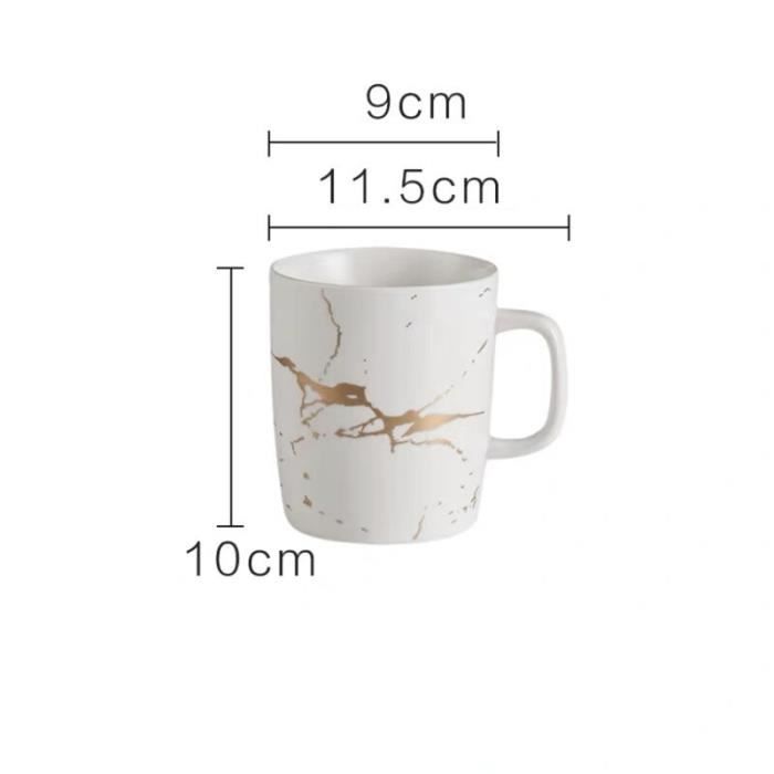 Ensemble 6 Tasses à Café Et 6 Soucoupes En Céramique Dorée Style Européen - 90 Ml - Vert Foncé