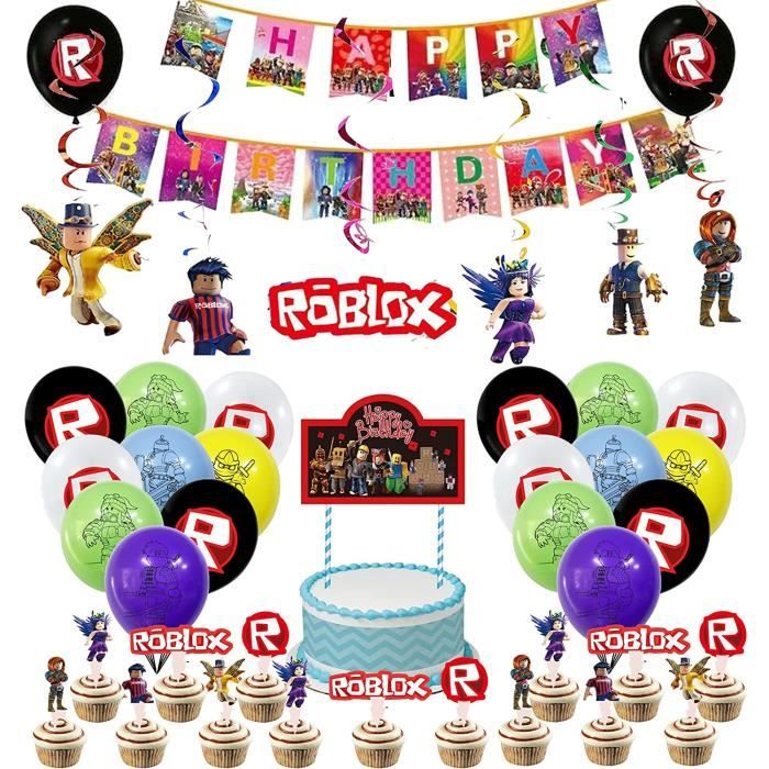Deco Anniversaire Roblox Anniversaire Décorations Roblox Ballons
