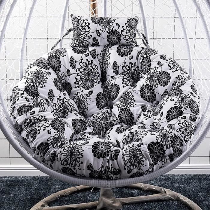 DEVINK Grand Coussin De Chaise Papasan Rond, Coussin De Jardin Chaise À Bascule Extérieur Épais, Coussin De Panier Suspendu en Rotin, Coussin Fauteuil Rotin Jardin Balcon Et Salon(50x50cm,Green