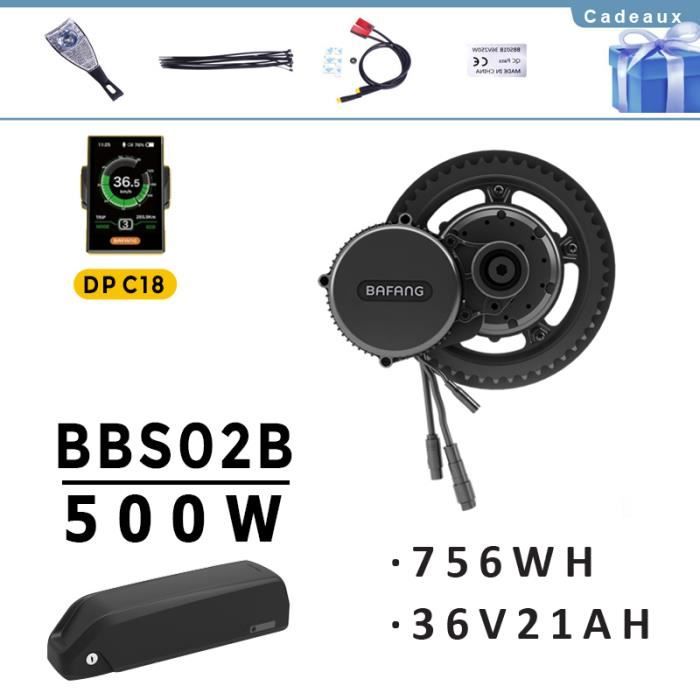 350W Kit de Conversion de v/élo /électrique BBS02B 36V 500W avec Batterie et Chargeur de v/élo /électrique Bafang Kit de Conversion de v/élo /électrique BBS01B 36V 250W