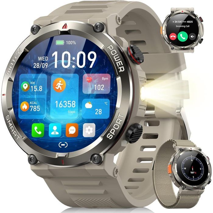 Montre Connectée Homme Femme Blackview Smartwatch 145 Tactile Écran/Trajectoire du Mouvement/Calories/960mAh/Android iOS
