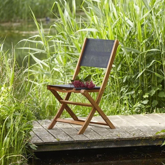 Import Chaise pliante de jardin en m/étal et bois