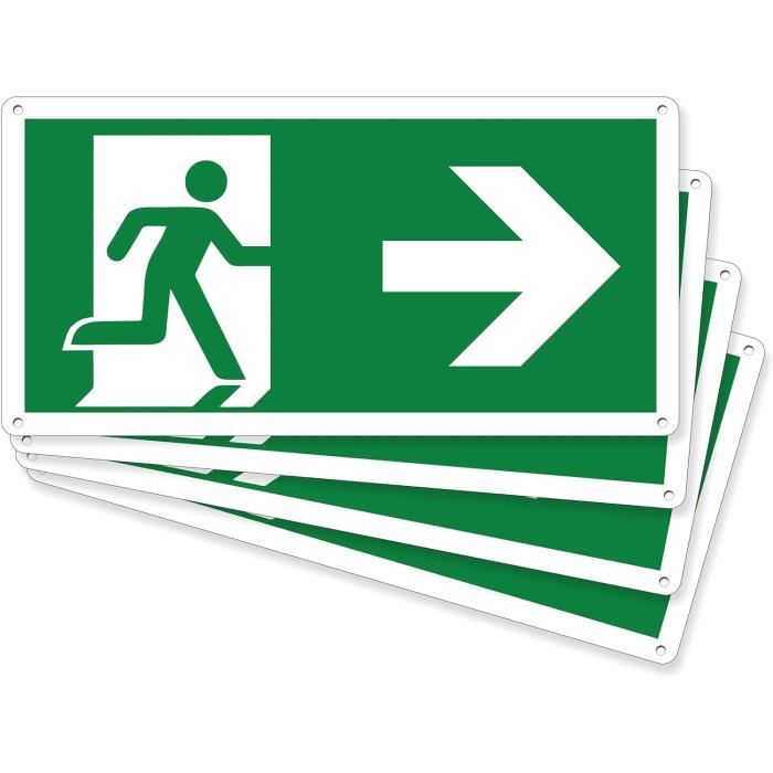 Autocollant Flèche Vers Le Bas Pour Luminaires D'Urgence 200x75 Mm - Signalisation Évacuation Sécurité