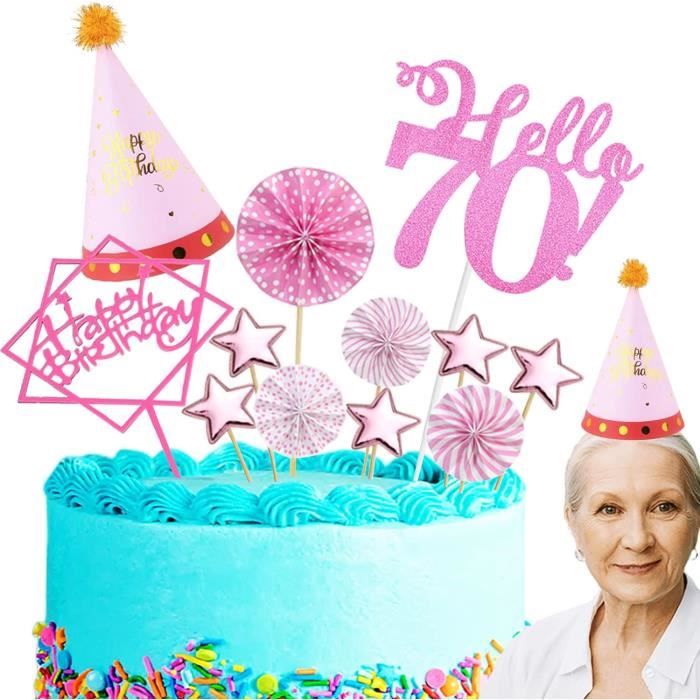 Lot Décorations Gâteau Anniversaire Motif Dessin Animé – Mini Figurines + Topper Géant – Idéal Fêtes Enfants