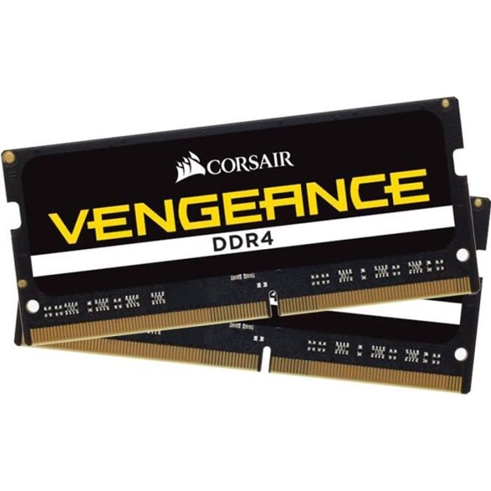 Achat Memoire PC Corsair Vengeance SO-DIMM DDR4 16 Go (2 x 8 Go) 3000 MHz CL18 - Kit Dual Channel RAM DDR4 PC4-24000 - CMSX16GX4M2A3000C18 (garantie pas cher