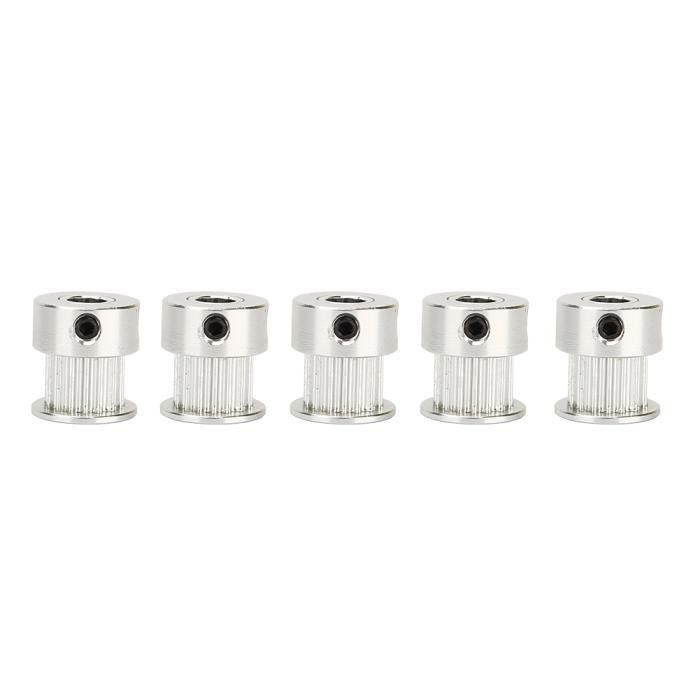 Poulie De Distribution Aluminium 24 Dents - Alésage 8 Mm, Pas 5.08 Mm, Largeur 10 Mm - Idéale Imprimante 3D & CNC