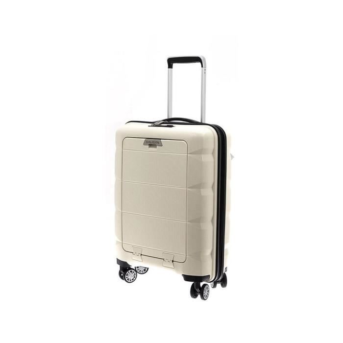 valise cabine davidt's crème avec compartiment séparé pour tablette - ordinateur 13"