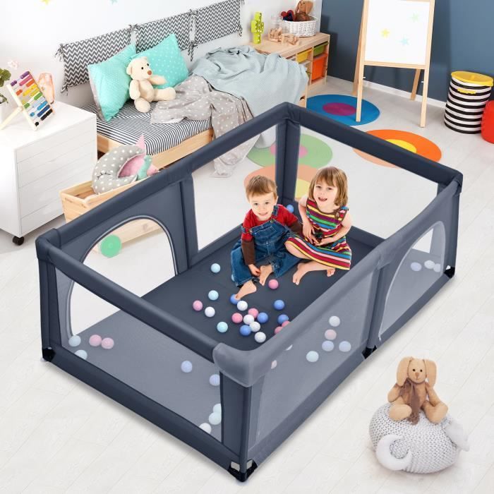 DREAMADE Parc Bébé Pliable en Tissu Oxford, avec Boules Océaniques