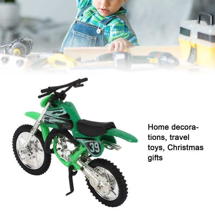 OLL Moto miniature décorations véhicule maison intérieure bureau véhicule jouet pour enfants 11.9 x 8.5cm Vert HB014