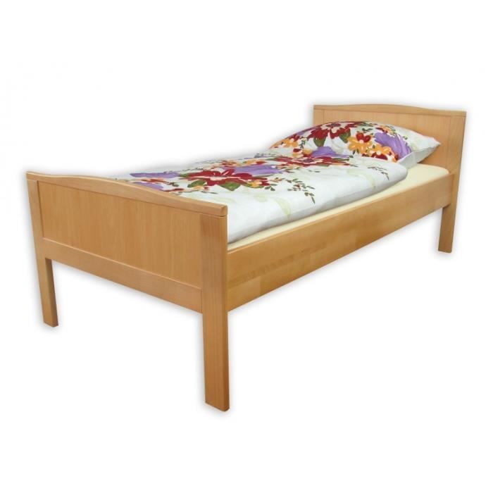 Lit hêtre naturel 90x200 extra haut pour les seniors structure de lit sans literie 60.70-09oR Lit hêtre naturel 90x200 extra haut pour les seniors structure de lit sans literie 60.70-09oR