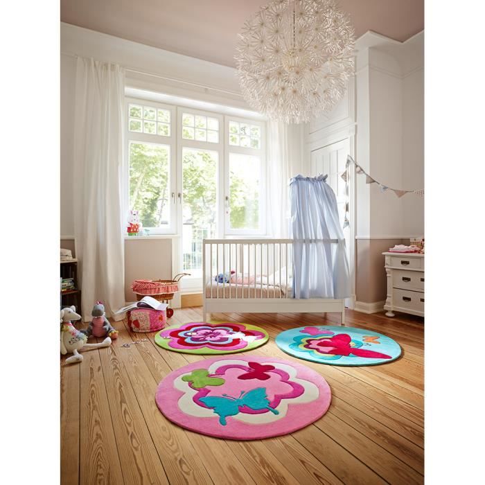 Tapis Rond Chambre Fille Fantasy Flower Rose 150x150 Par Esprit Tapis Pour Enfant Achat Vente Tapis De Jeu Cdiscount