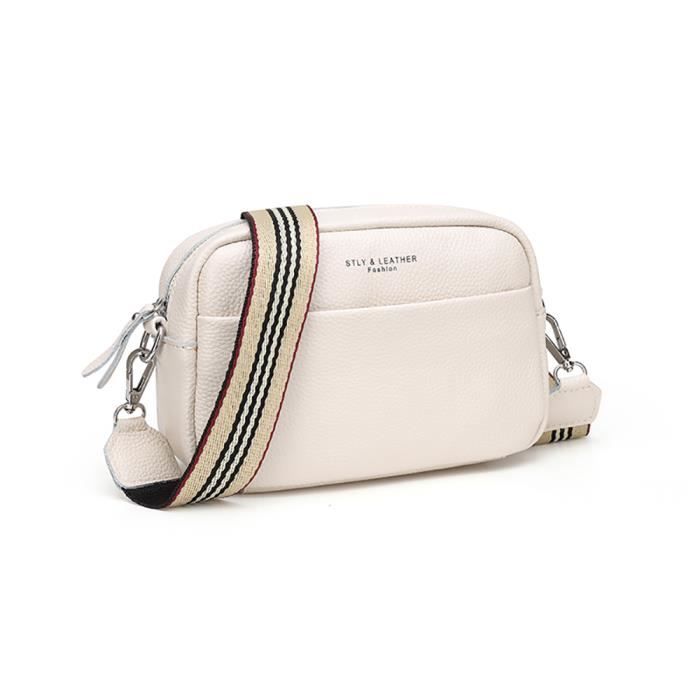 Sac Bandoulière Rétro SUMMITDRAGON - Cuir Synthétique, Multi-Compartiments, 37x12x28 Cm