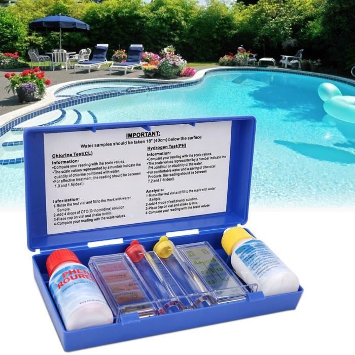 Kit De Test De Qualité De L'Eau De Chlore Ph Testeur De Piscine Boîte — free download